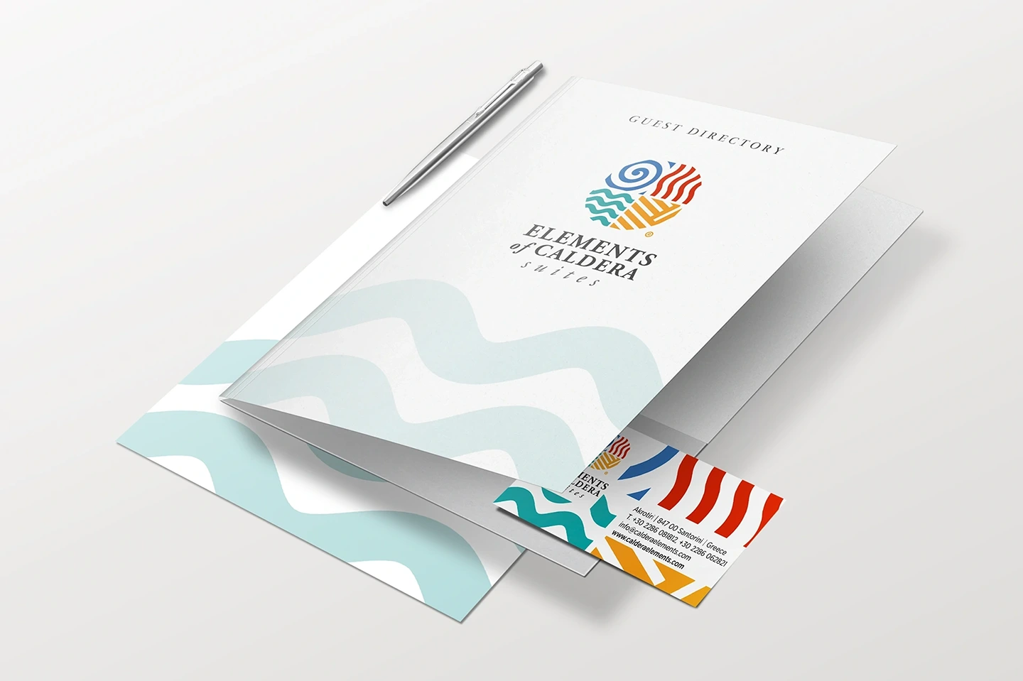 Hotel service directories folders χάρτινα folder