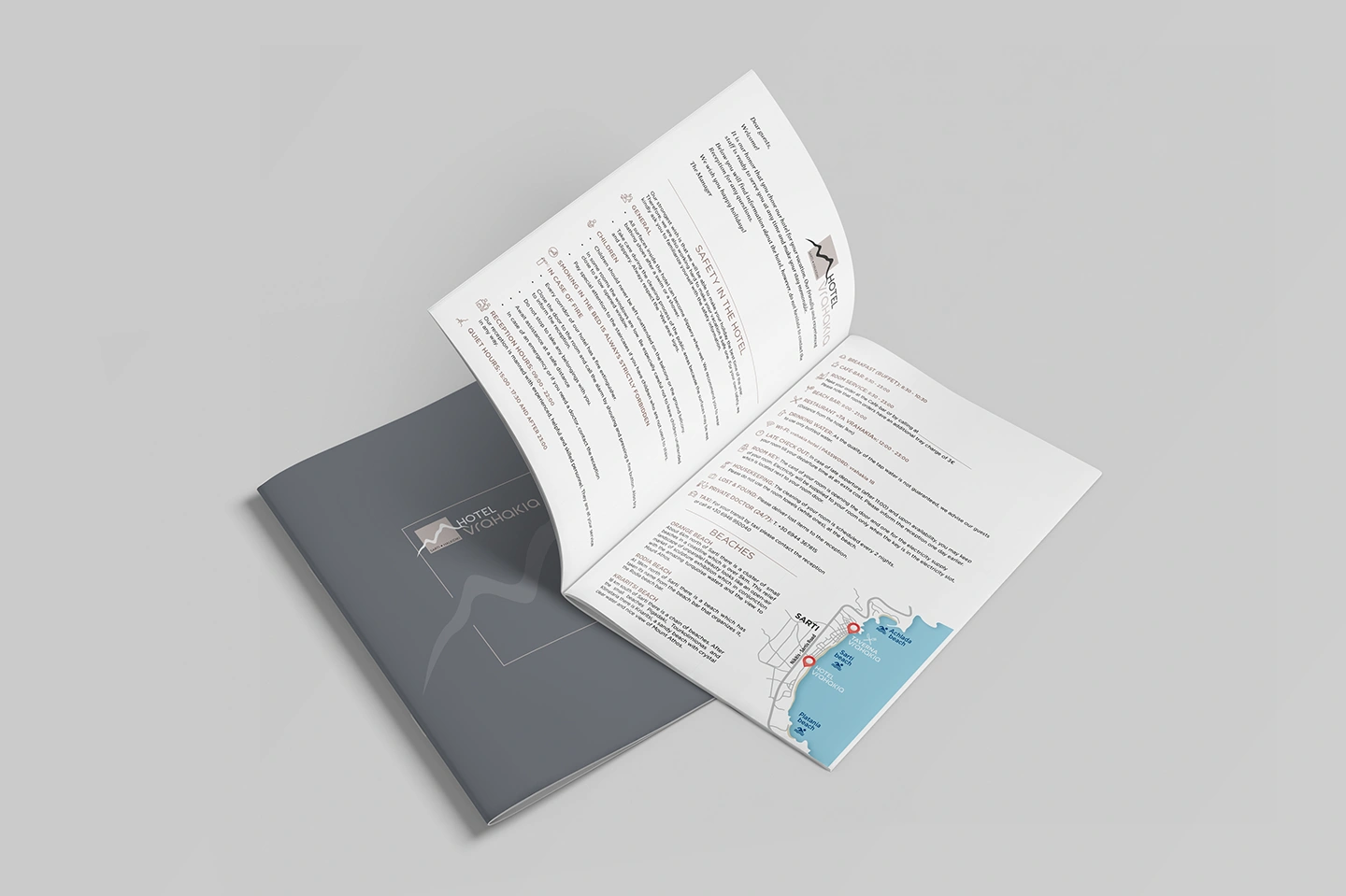 Hotel service directories folders χάρτινα έντυπα