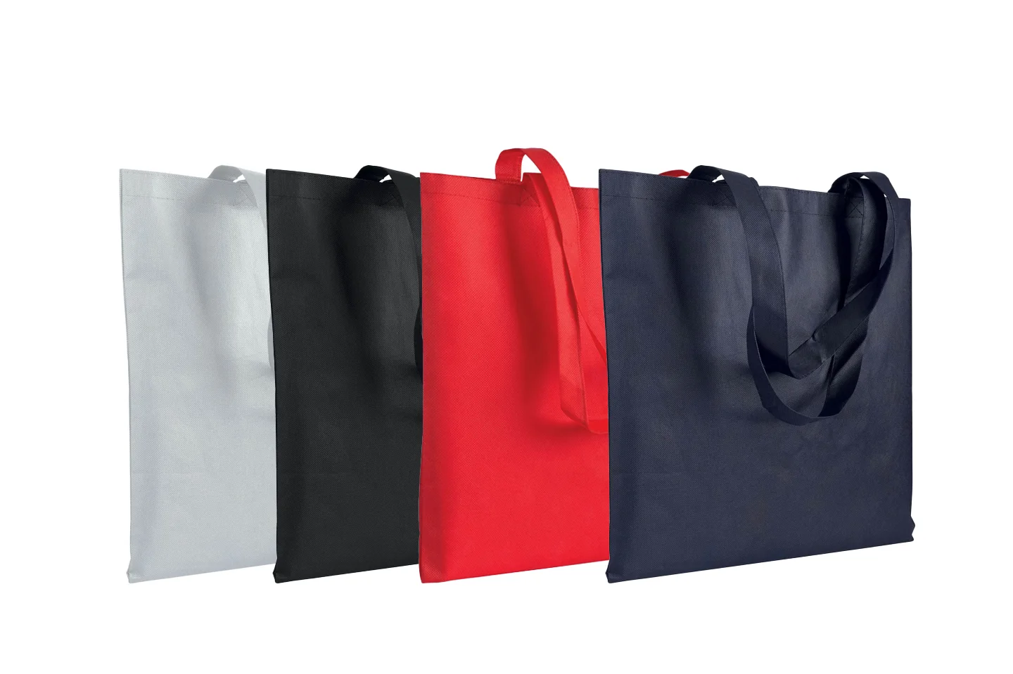 00567 Ραμμένη τσάντα αγορών από non woven, μακριές λαβές