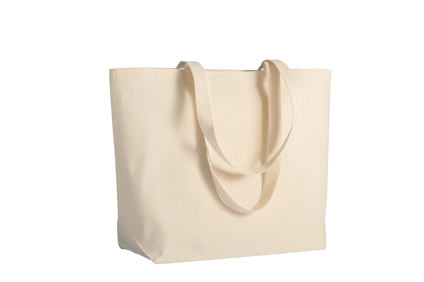 17113 Βαμβακερή τσάντα ώμου με φαρδύ πάτο και μακριά χερούλια