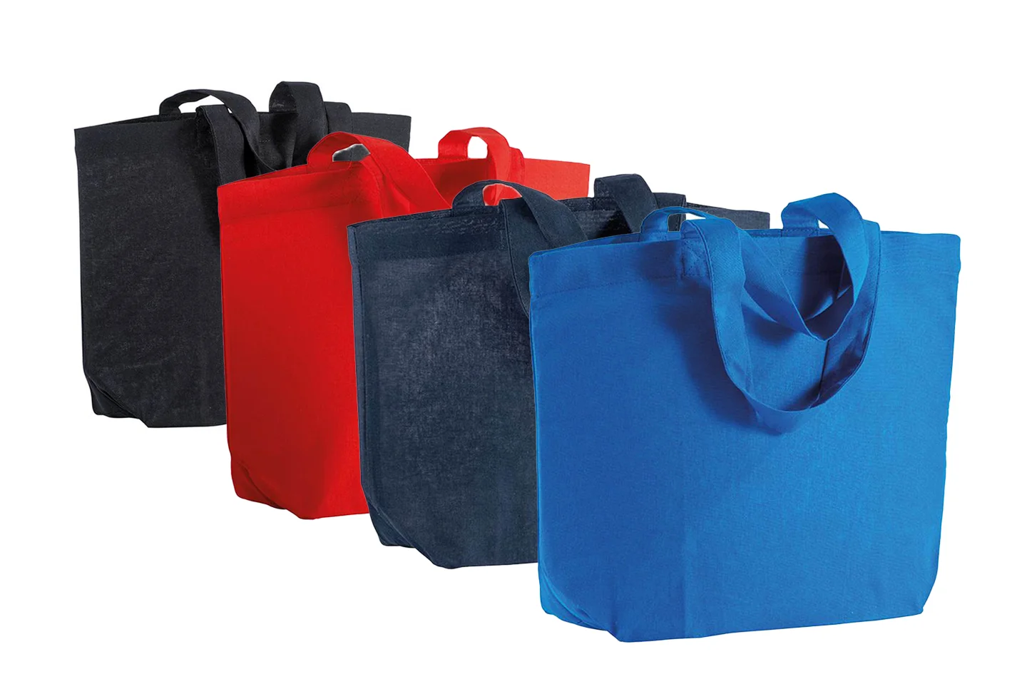 18107 Τσάντα αγορών από βαμβάκι, κοντά χερούλια και κάτω ενίσχυση