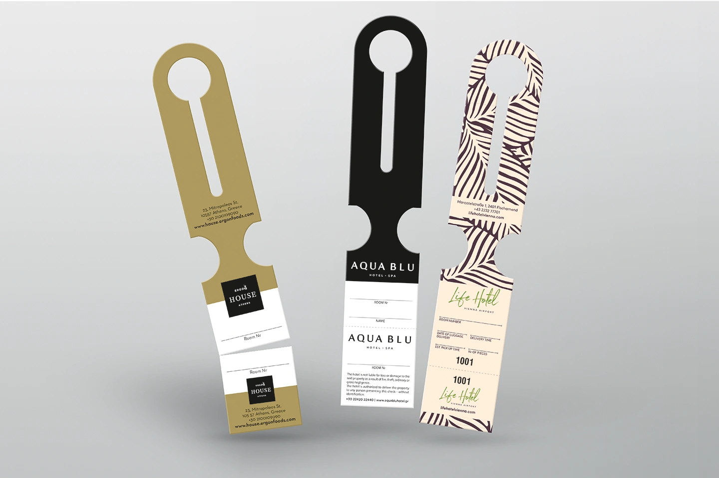 Luggage tags χάρτινα, σήμανση βαλίτσας