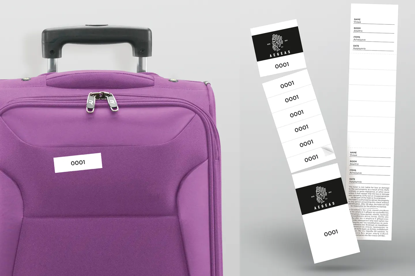 Luggage tags αυτοκόλλητα, σήμανση βαλίτσας