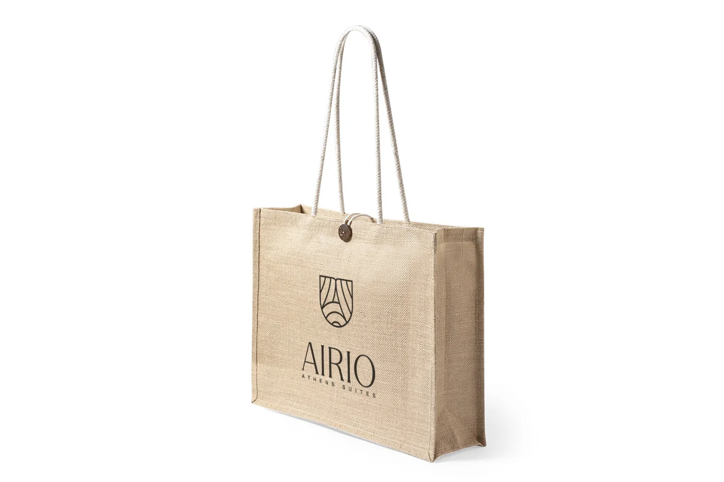 Triex Τσάντα από γιούτα & κλείσιμο με κουμπί