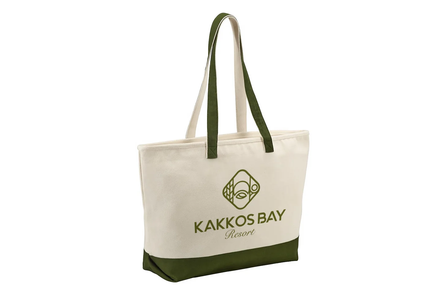 ANTIGUA Τσάντα παραλίας δίχρωμη με φερμουάρ